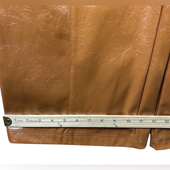 Free People Pants Star Crossed Lovers Faux Leather Vegan NWOT Size 12 - Picture 11 of 16